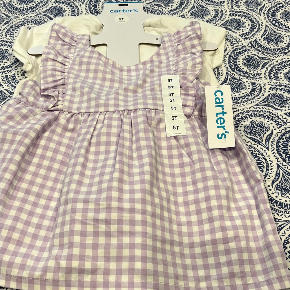 Carter's Lavender Checkered Dress